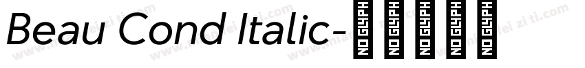 Beau Cond Italic字体转换